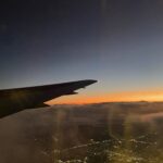 機上からの日没