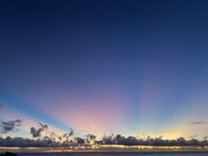 西表島から見た夕陽