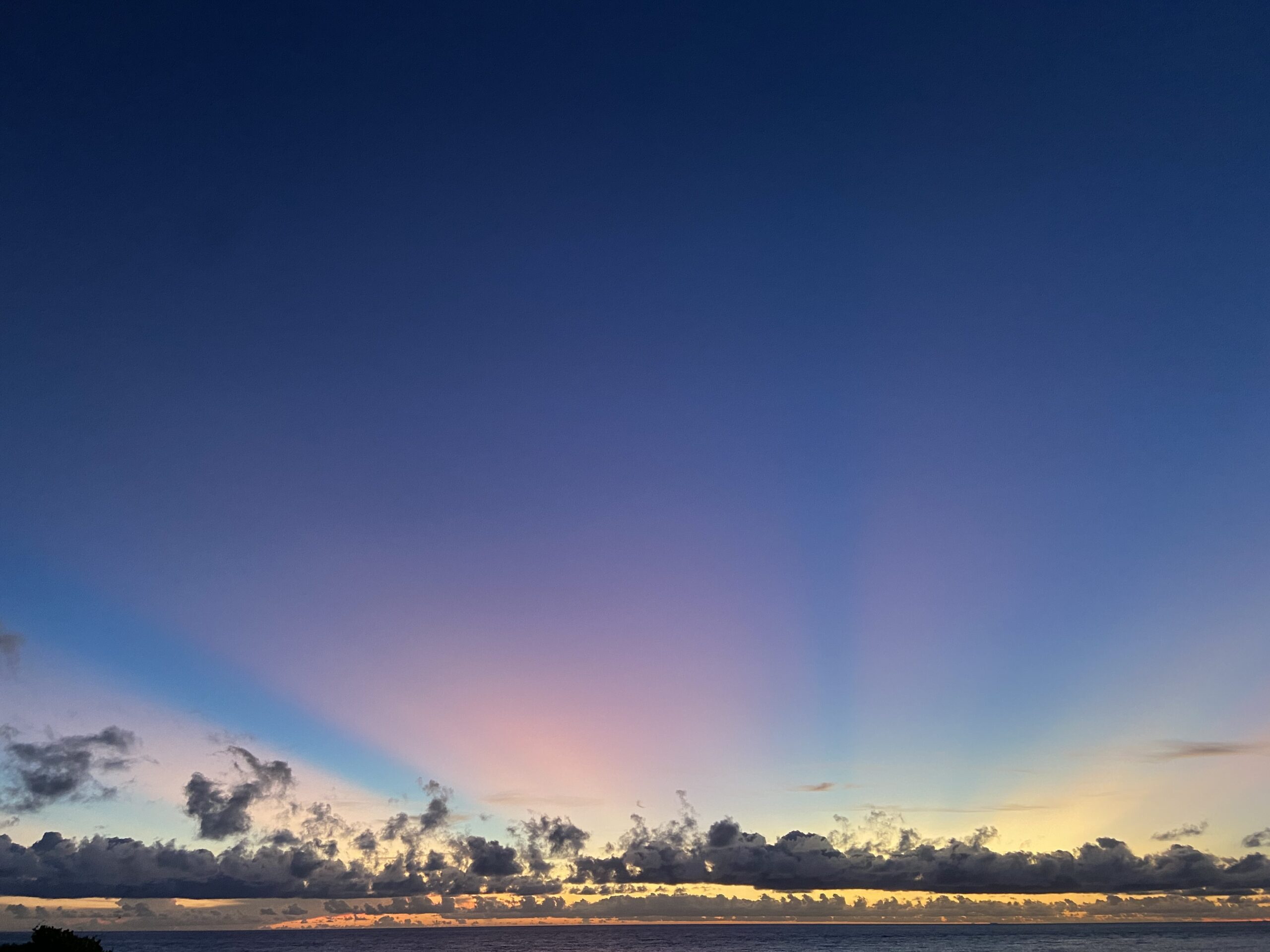 西表島から見た夕陽